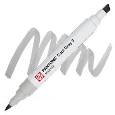 טושי פנטון במגוון צבעים - Pantone Marker - cold-gray-3
