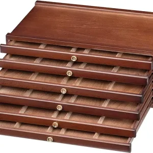 קופסת אחסון עם 6 מגירות  - MEEDEN - אגוז