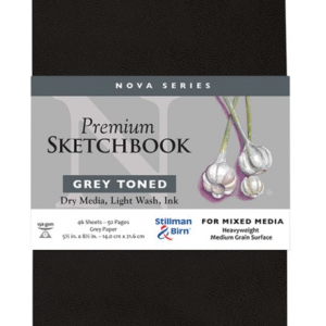 סקטצ'בוק כריכה רכה נובה - 14/21.6 ס"מ - Stillman & Birn - דפים-אפורים