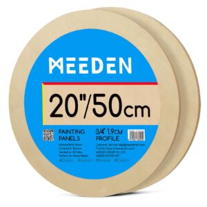 פאנל עץ עגול עם מסגרת קוטר 50 – MEEDEN