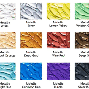 סט צבעי אקריליק מטאלים - MEEDEN - 12