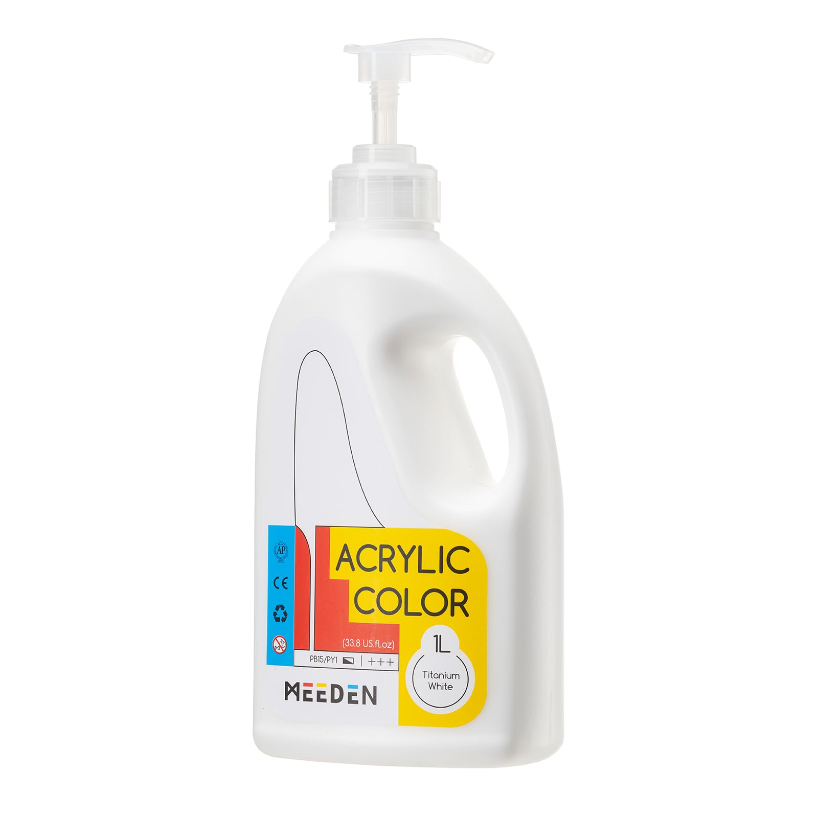 צבע אקריליק ליטר - MEEDEN Titanium White