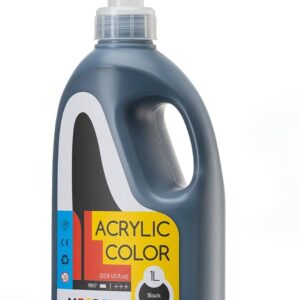 צבע אקריליק ליטר - MEEDEN Black