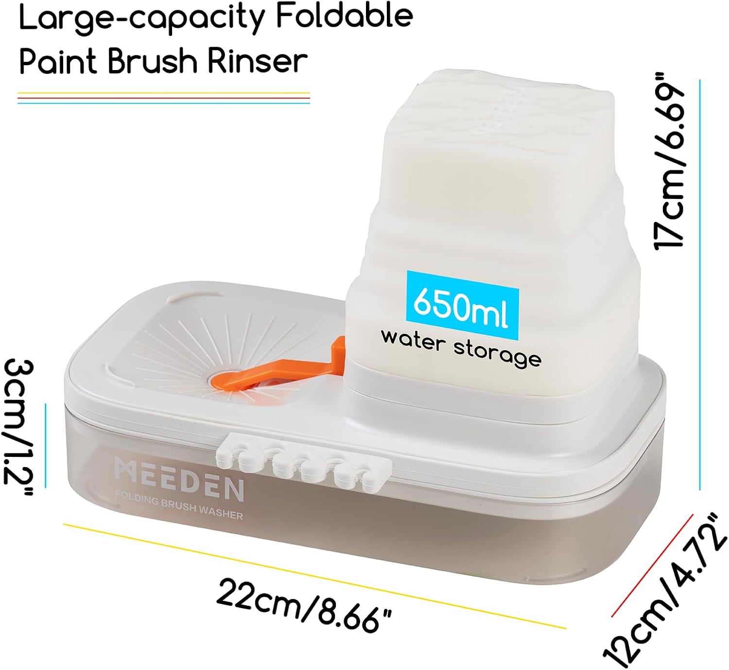 מתקן מתקפל לייבוש מכחולים - MEEDEN – תמונה 2