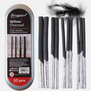 סט 10 יח' פחם טבעי בקופסת פח - Giorgione