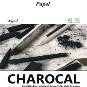 בלוק לרישום פחם -  PAPEL A4 CHARCOAL