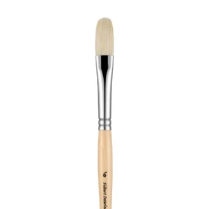 מכחולים בריסטל טבעי - Pan Art White Bristle Brushes - filbert-06