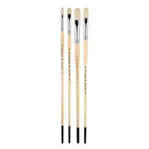 מכחולים בריסטל טבעי - Pan Art White Bristle Brushes
