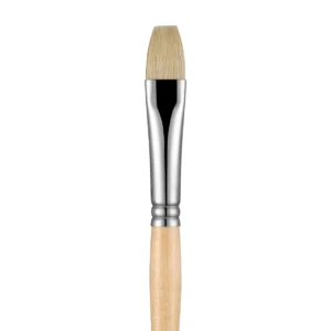 מכחולים בריסטל טבעי - Pan Art White Bristle Brushes - bright-long-08