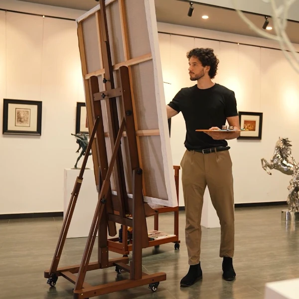 כן ציור 4 רגליים עם גלגלים - אגוז - MEEDEN – תמונה 4