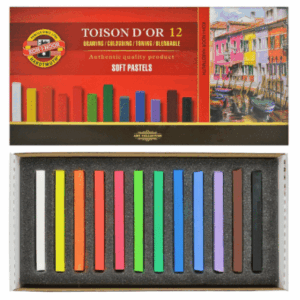 סט פסטל יבש מרובע 12 גוונים – Koh-I-Noor