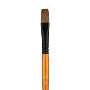 מכחולים סייבל סינטטים - PAN ART SABLE BRUSHES - שטוח-12