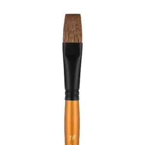 מכחולים סייבל סינטטים - PAN ART SABLE BRUSHES - שטוח-18
