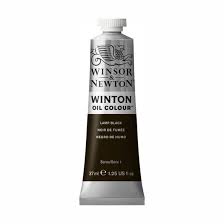 צבע שמן - 37 מ"ל - Winsor&Newton - lamp-black