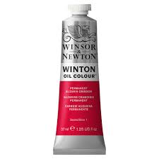 צבע שמן - 37 מ"ל - Winsor&Newton - permanent-alizarin-crimson