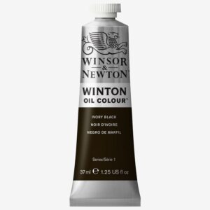צבע שמן - 37 מ"ל - Winsor&Newton - ivory-black