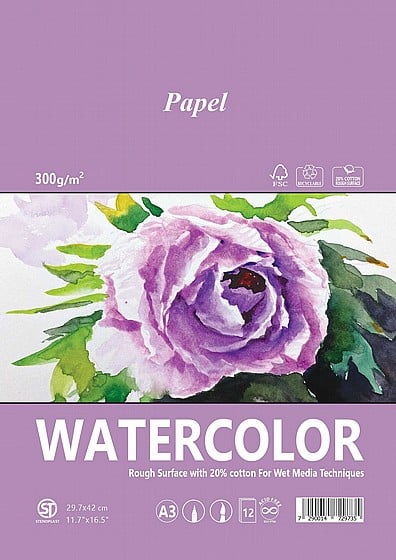 בלוק PAPEL סגול לצבעי מים - 300 גר