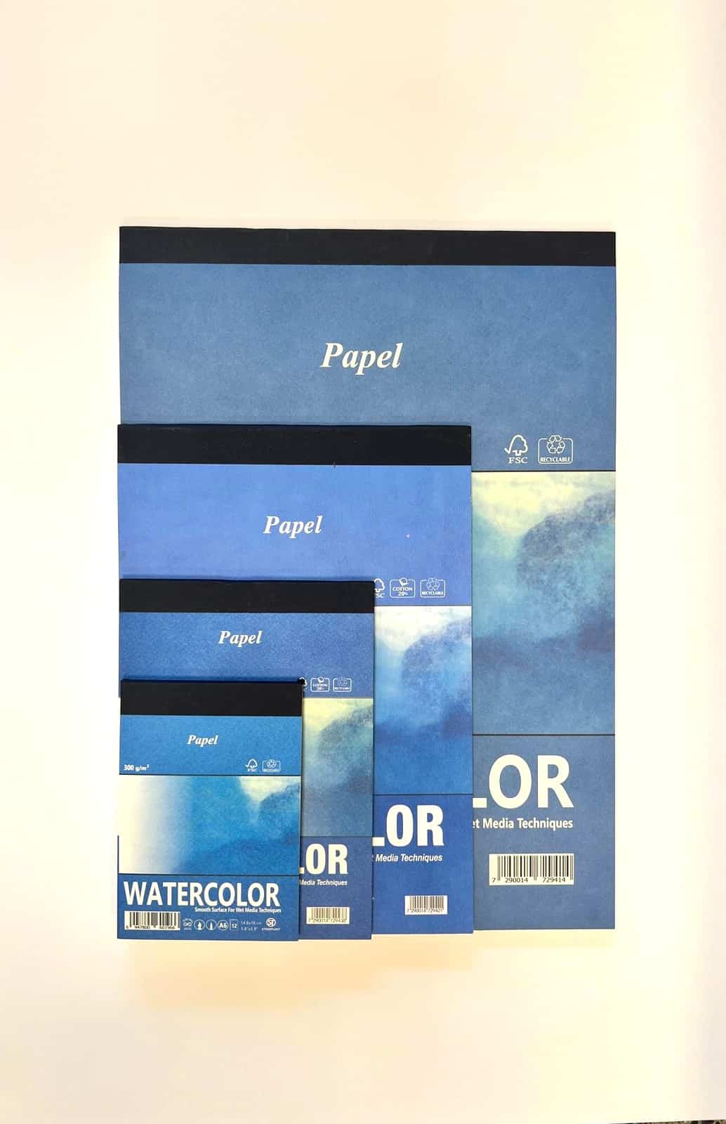 בלוק PAPEL כחול לצבעי מים - 300 גר – תמונה 3