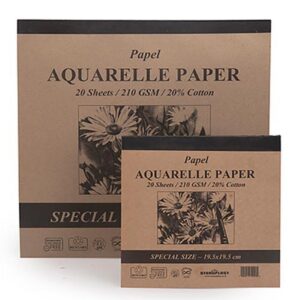 Papel נייר אקוורל 210 גרם - 19.5X19.5
