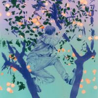 Orange Tree, 2022, oil on paper, A3