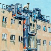 POST HUMAN, 2021, oil on canvas100X70 cm, lowres - elad larom